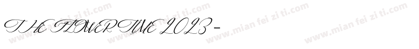 THE FLOWER TIME 2023字体转换